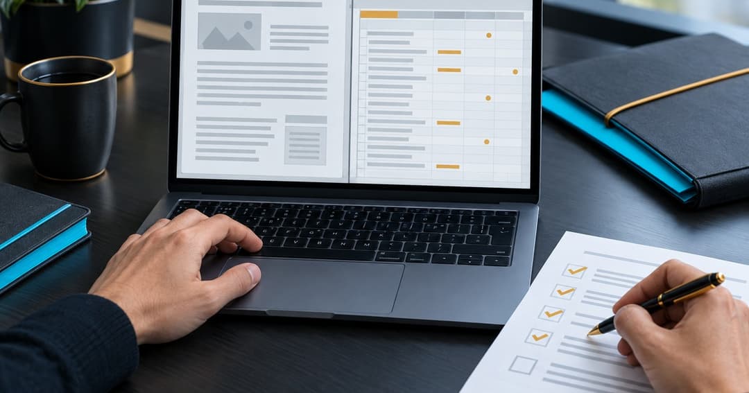 AIが作った表や資料を人が確認する作業のイメージ