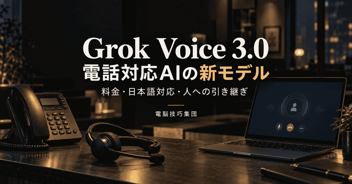 Grok Voice 3.0とは──電話対応AIの料金と導入前の確認事項