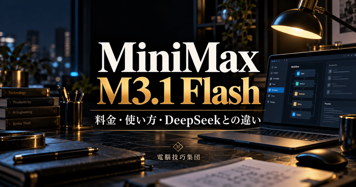 MiniMax M3.1 Flashとは──料金・仕事での使い方・DeepSeekとの違い