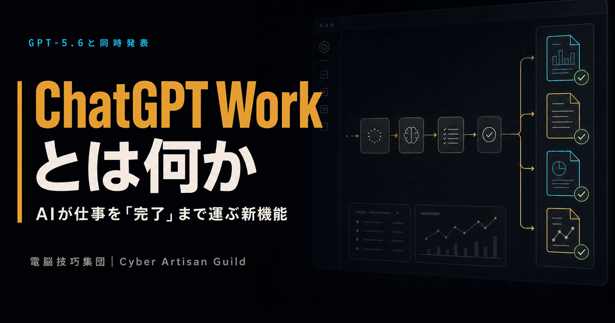 ChatGPT Workとは何か ──AIが資料まで作って仕事を「完了」させる新機能を解説