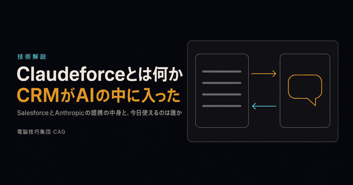 Claudeforceとは何か ──SalesforceがClaudeの中に入った提携の中身と、今日使えるのは誰か