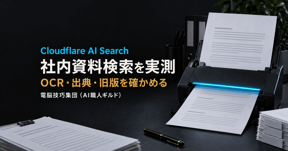 Cloudflare AI Searchとは──社内資料検索で試したOCR・出典・旧版の扱い